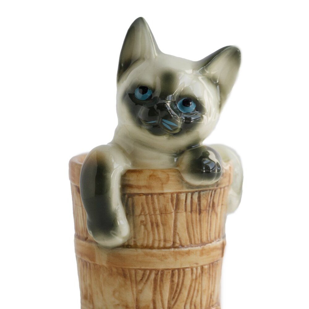 Vintage Ceramic Siamese Cat Figurine